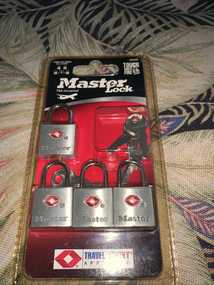 Master Lock 4683Q 4-Piece Keyed Padlock Set – Heavy Duty Security Locks