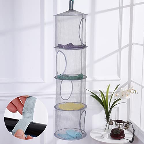 2pcs Hanging Mesh Storage Organizer Bag Foldable Space Saving Organizer with