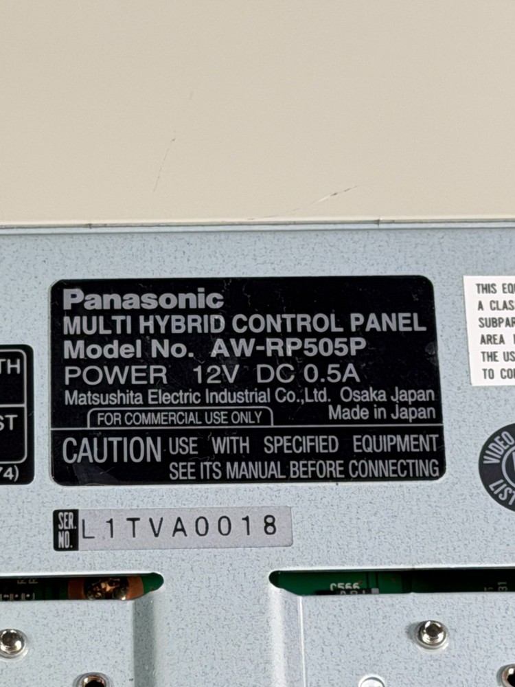 Panasonic AW-RP505P PTZ Camera Control Panel Tested Ships Fast!!!