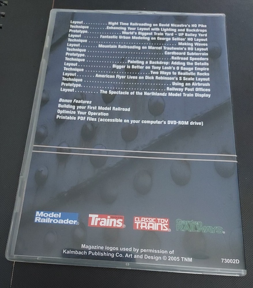 Dream Plan Build Layouts Modeling Tips & Prototype Railroads DVD 2005 Model RR
