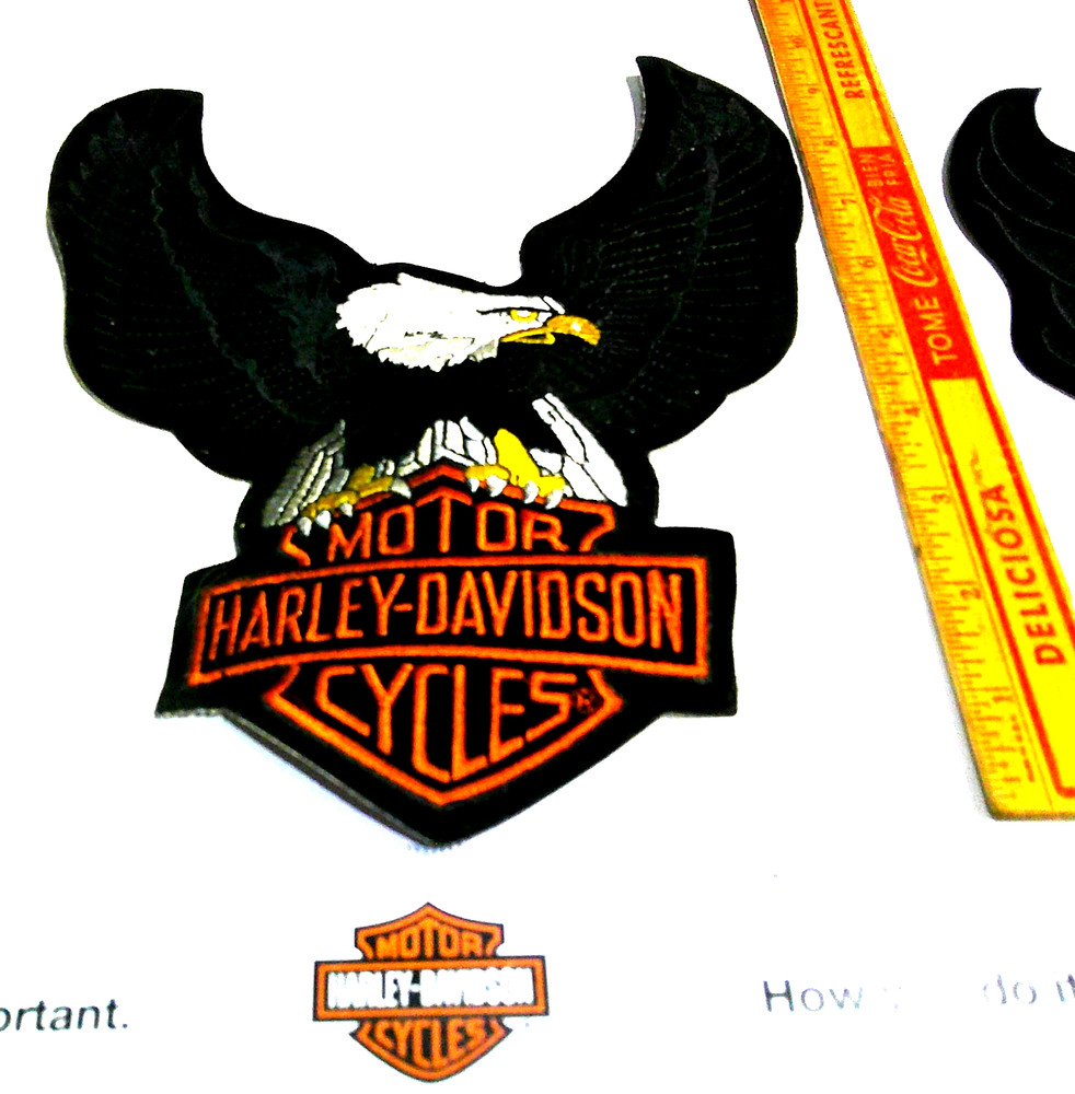 Harley back patch large Eagle collectible HD motorcycle biker emblem memorabilia