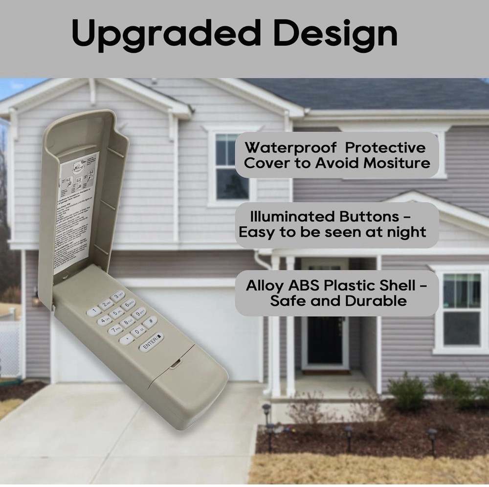 Universal Garage Door Wireless Keypad