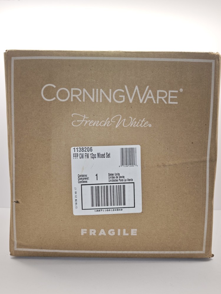 CorningWare French White 12-Pc Ceramic Bakeware