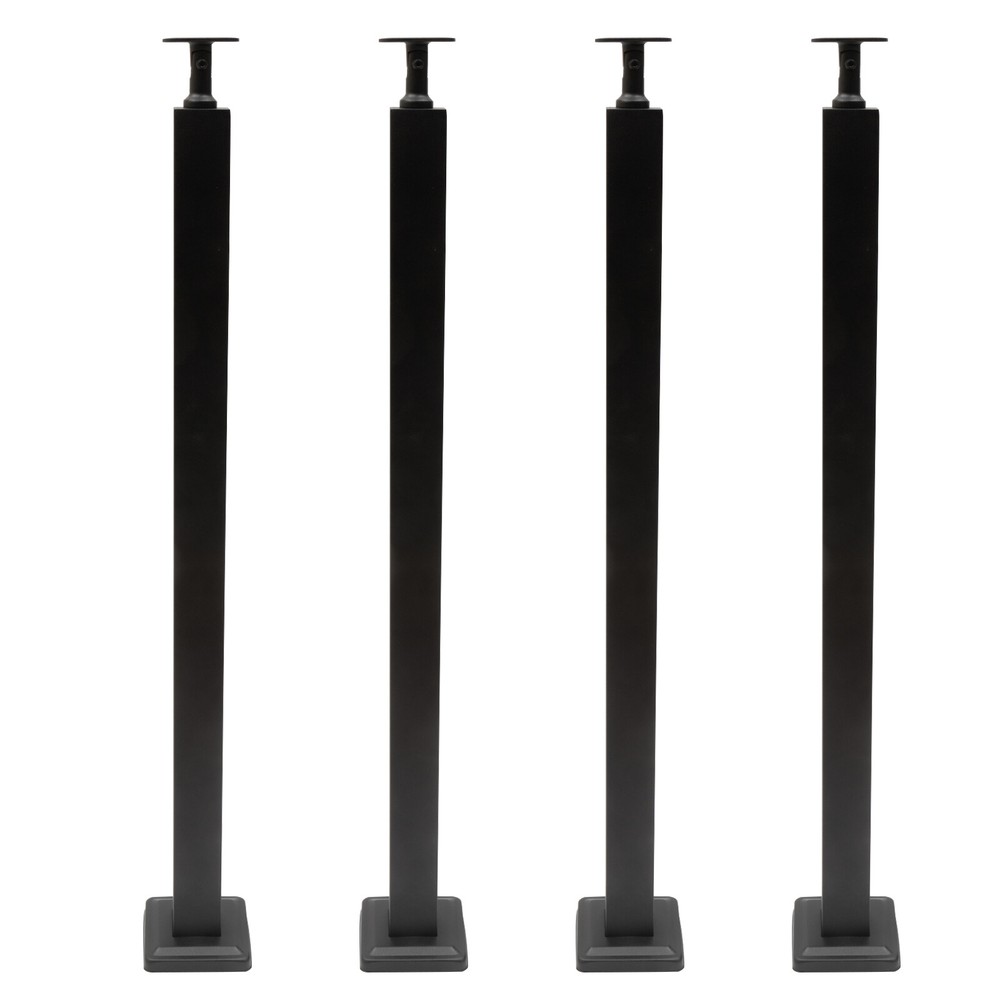 4 Pack Level drilled Cable Railing Post 36"x2"x2" Adjustable Top
