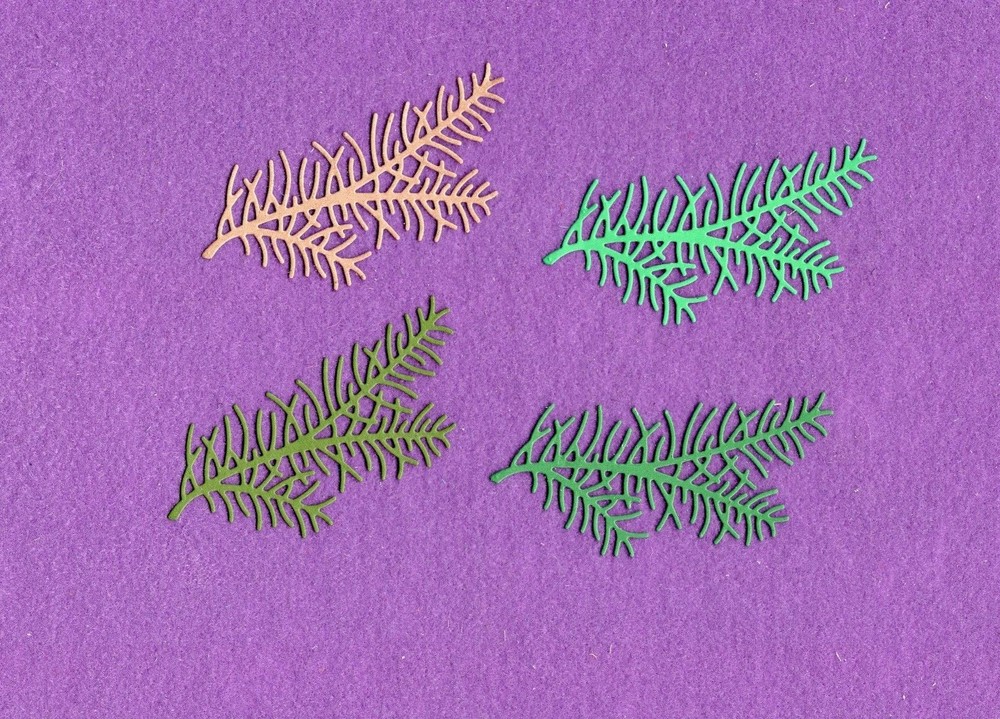 PINE BRANCH die cuts scrapbook cards