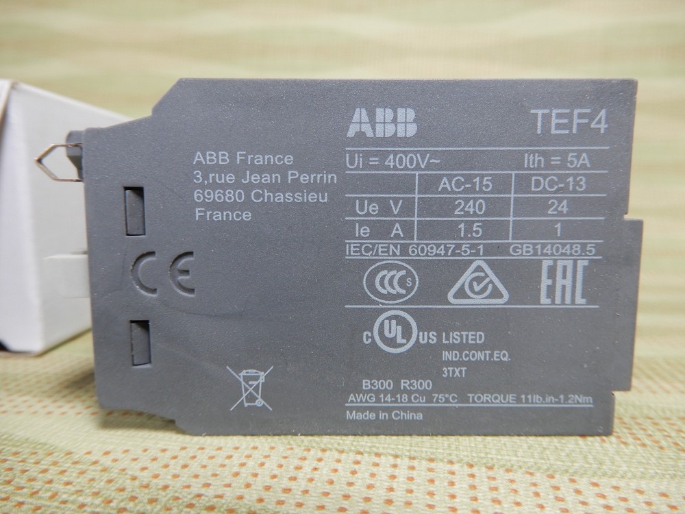 ABB TEF4-ON Frontal Electric Timer NOS BX