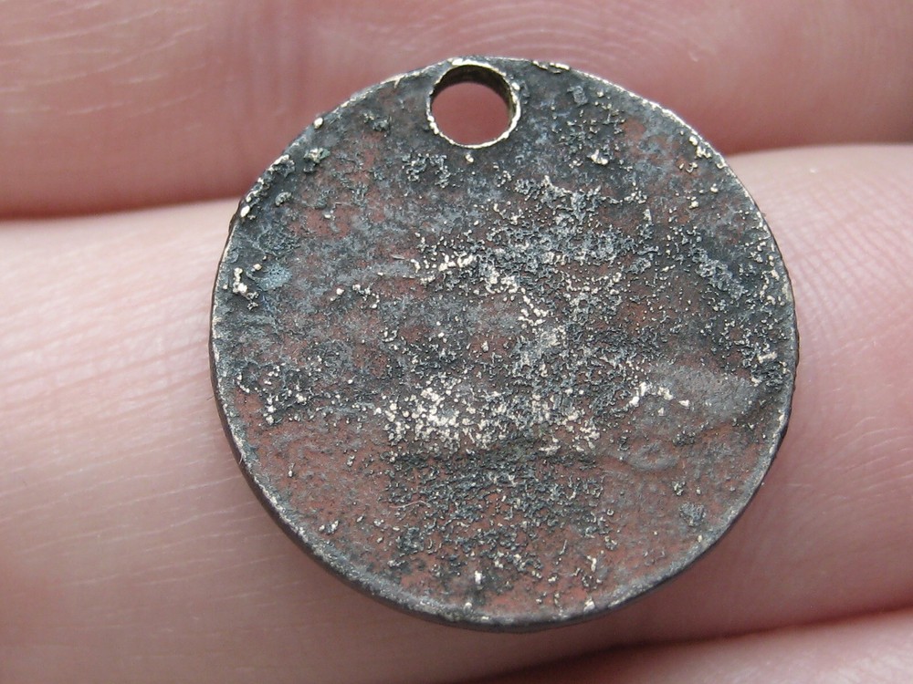 1856-1858 Flying Eagle Penny Cent- Crusty, Shipwreck Effect? Holed