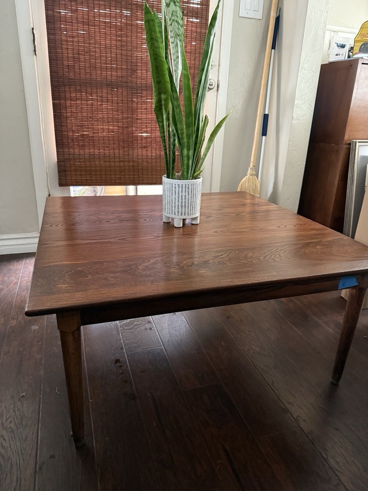 Mid-Century Square Wood Coffee Table