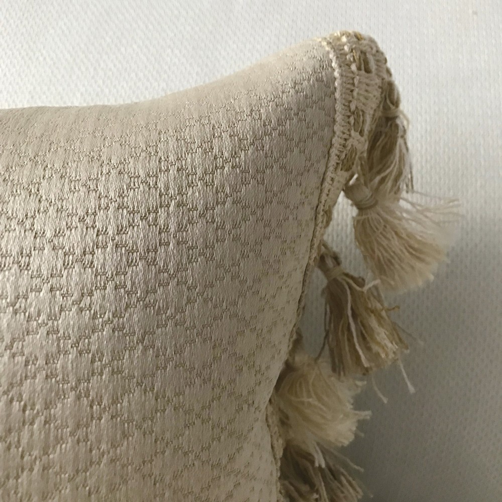 Metallic Taupe Textured Solid Lumbar Pillow Cover 13"x22"