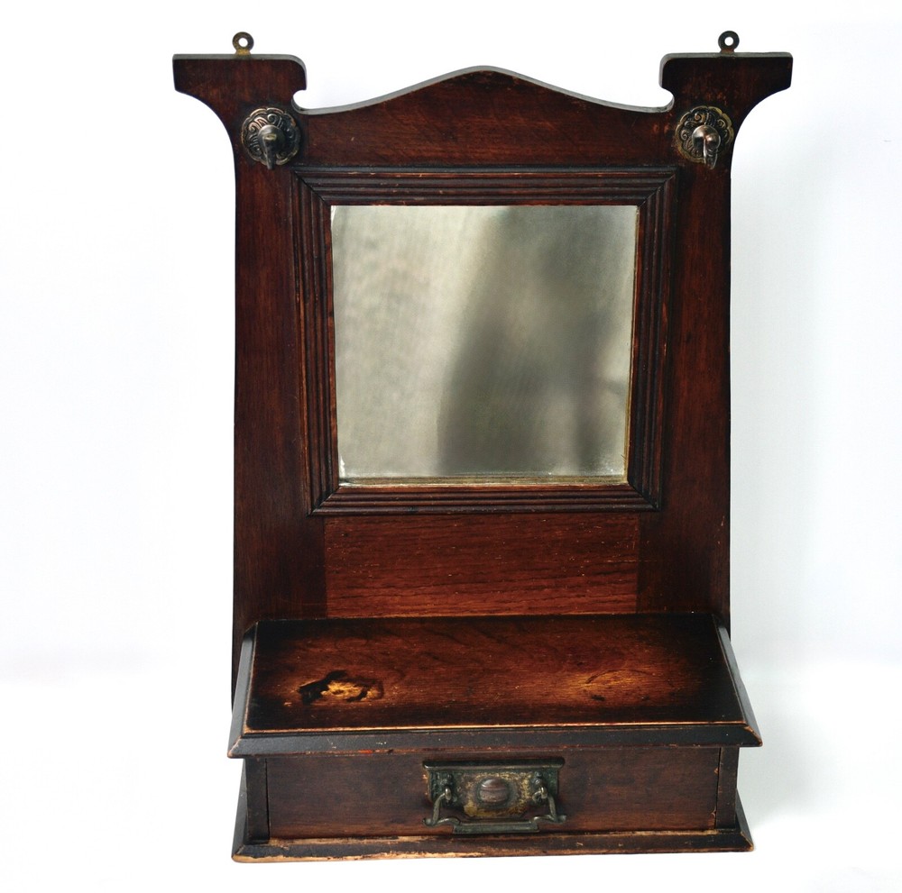 Antique Wall Vanity Mirror with drawer