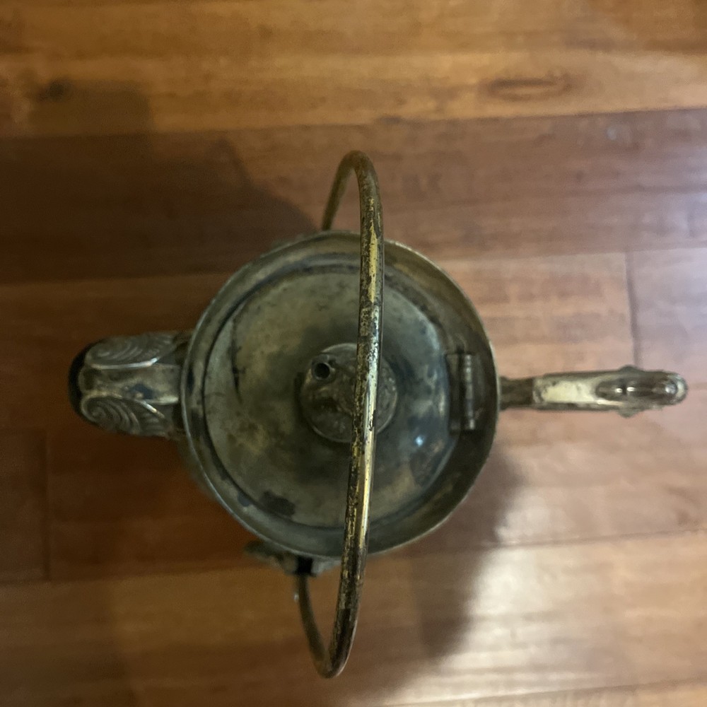 Antique Victorian Silver-Plated Tilting Water Pitcher with Stand