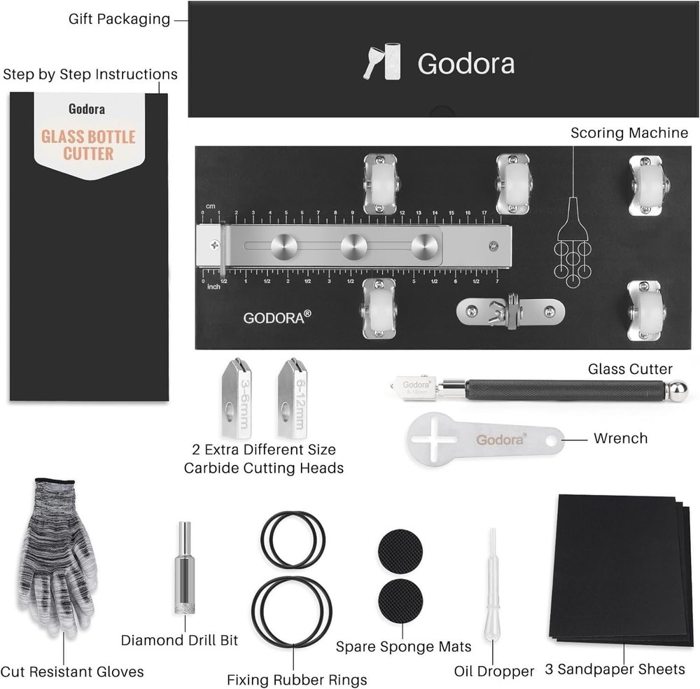Glass Bottle Cutter Bundle - DIY Machine for Cutting Bottles