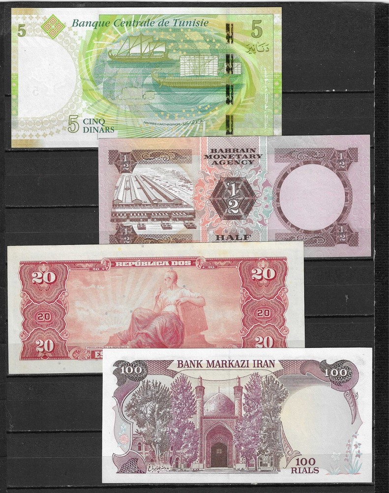 4 Banknotes. Worldwide. Uncirculated.