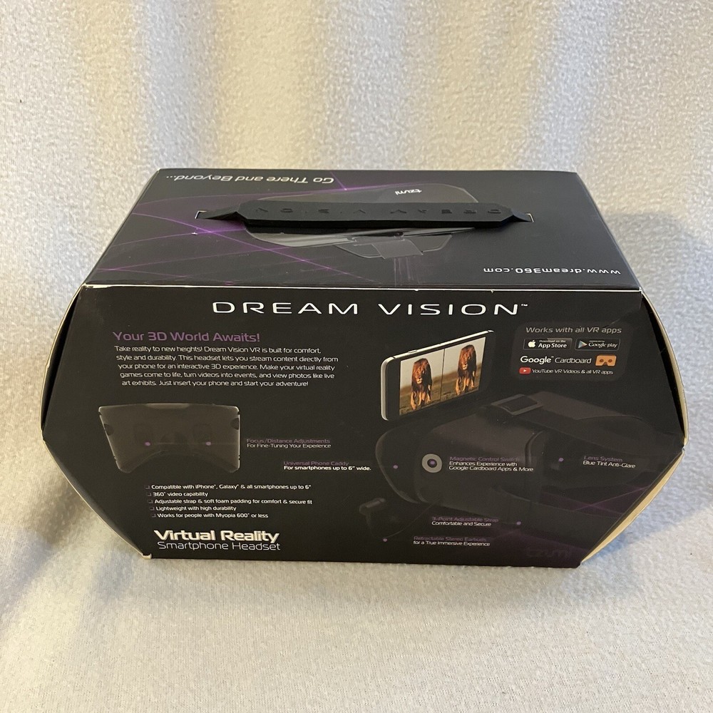 Tzumi Dream Vision Pro Virtual Reality Headset with Bluetooth - IOS Ready