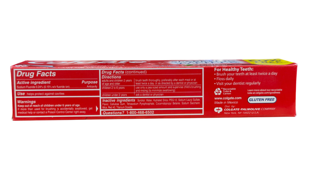 Colgate Sparkling White CinnaMint x [5 Pack] Gel Toothpaste 4.0 oz. Anticavity