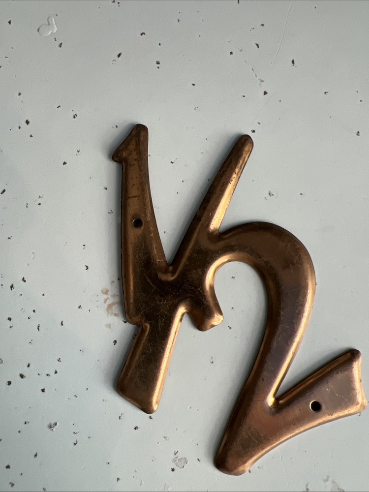 House Number  1/2. Copper 4” X 2.4”