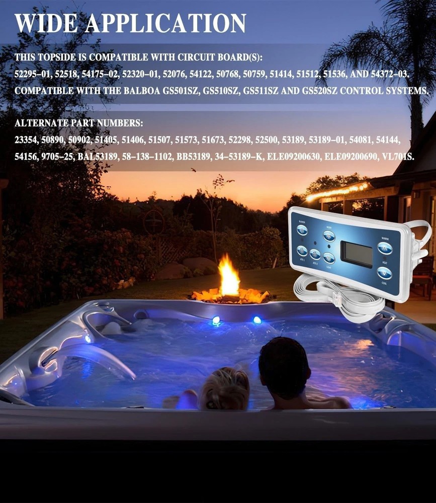 Spa Control Panel VL701S - LCD Display & Intelligent Temp Control