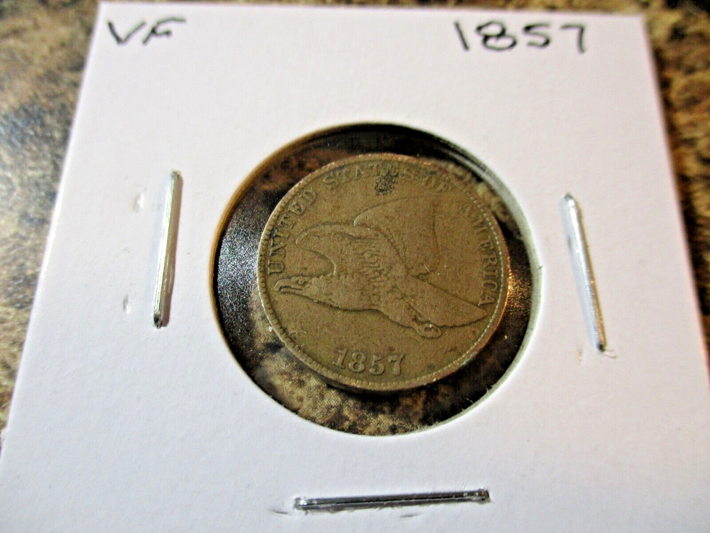 1857 FLYING EAGLE CENT VERY FINE    TOP