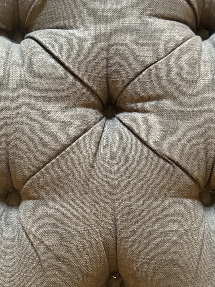 Modern Classic Fabric Upholstered Tufted Ottoman Bench Light Grey