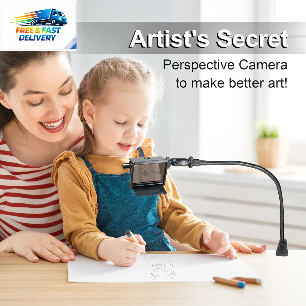 Camera Lucida Drawing Tool,Multi-Angle Fixture,Adjustable Pea Jig Projector Can