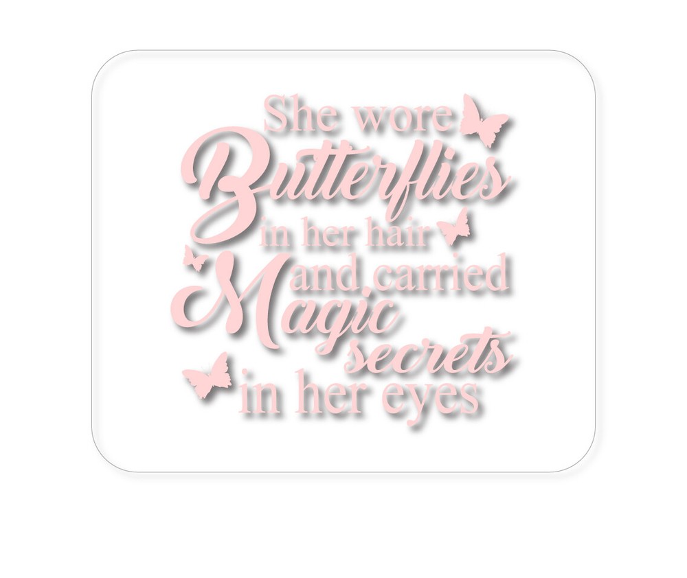 CUSTOM Mouse Pad 1/4 - Butterflies in Her Hari, Magic Secret Eyes