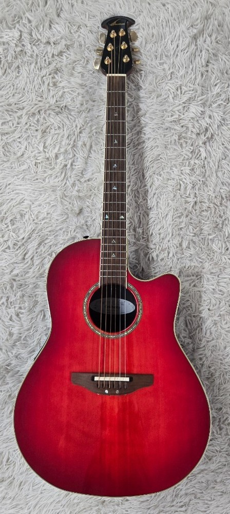 Ovation Celebrity CSE24 6-string Acou/Ele Guitar in Ruby Red with Hardshell Case