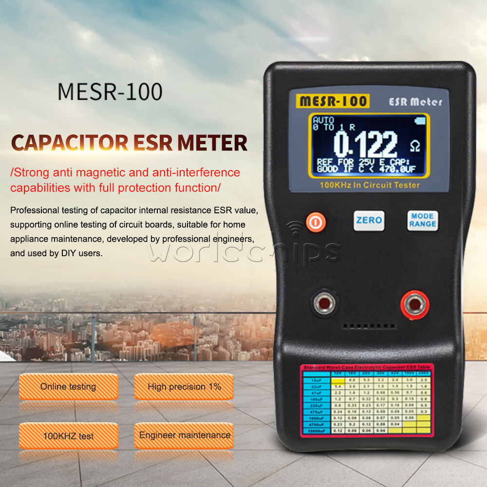 MESR-100 ESR Capacitance Ohm Meter Capacitance Internal Resistance Circuit Meter