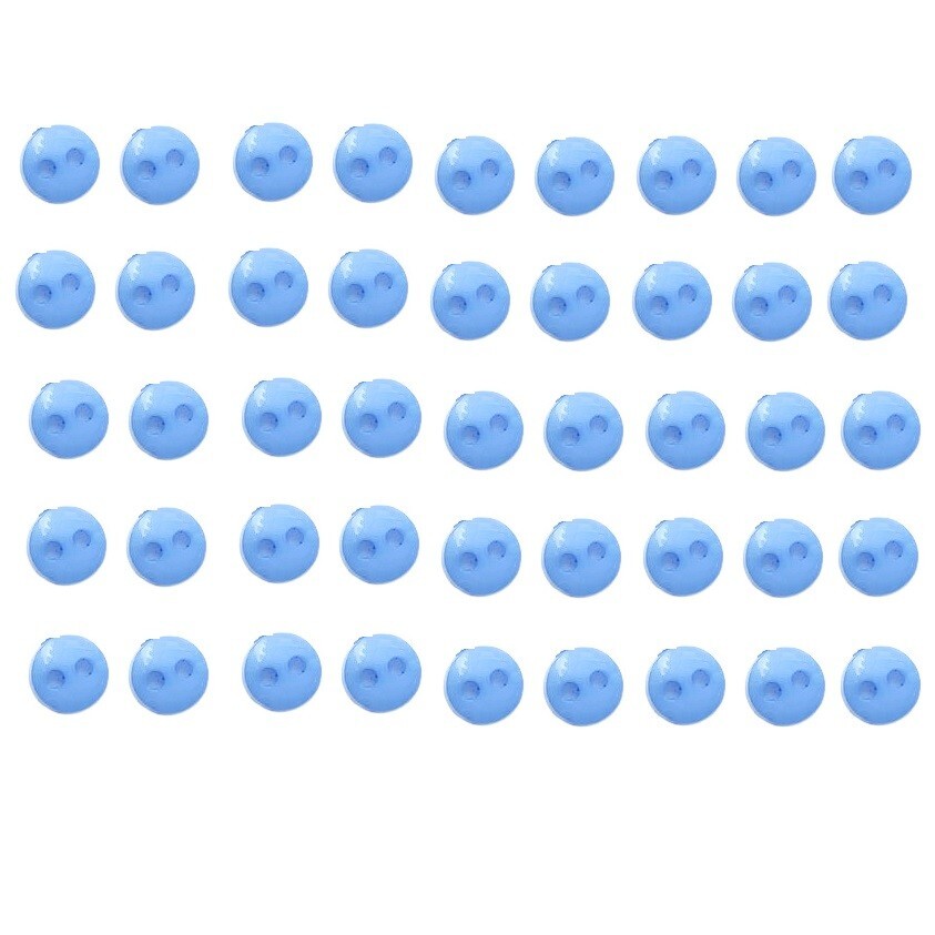 Tiny Round Blue Buttons - 1/4" Doll Clothes Quilt Sew  - Shelly's Buttons