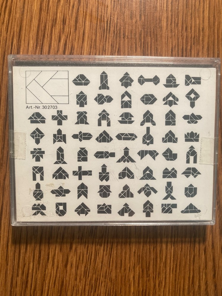 Six Plastic Tangrams