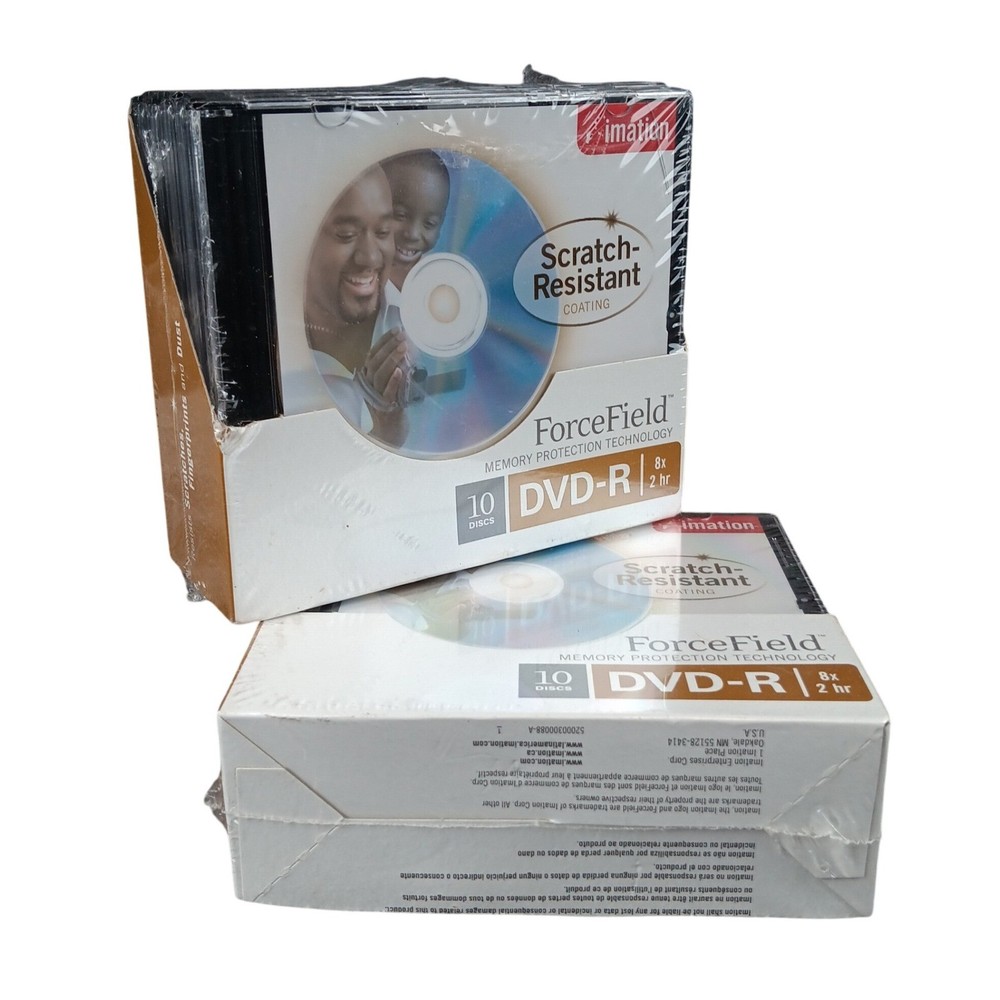 Imation ForceField DVD-R 8x 2hr 10-Disc Memory Protection Technology 2-Pack