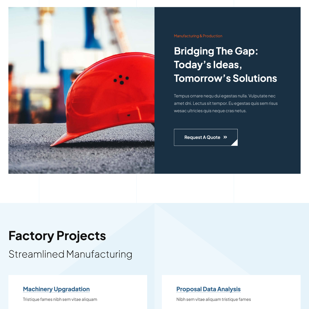 Factory Website Design with Free VPS Web Hosting and Installation