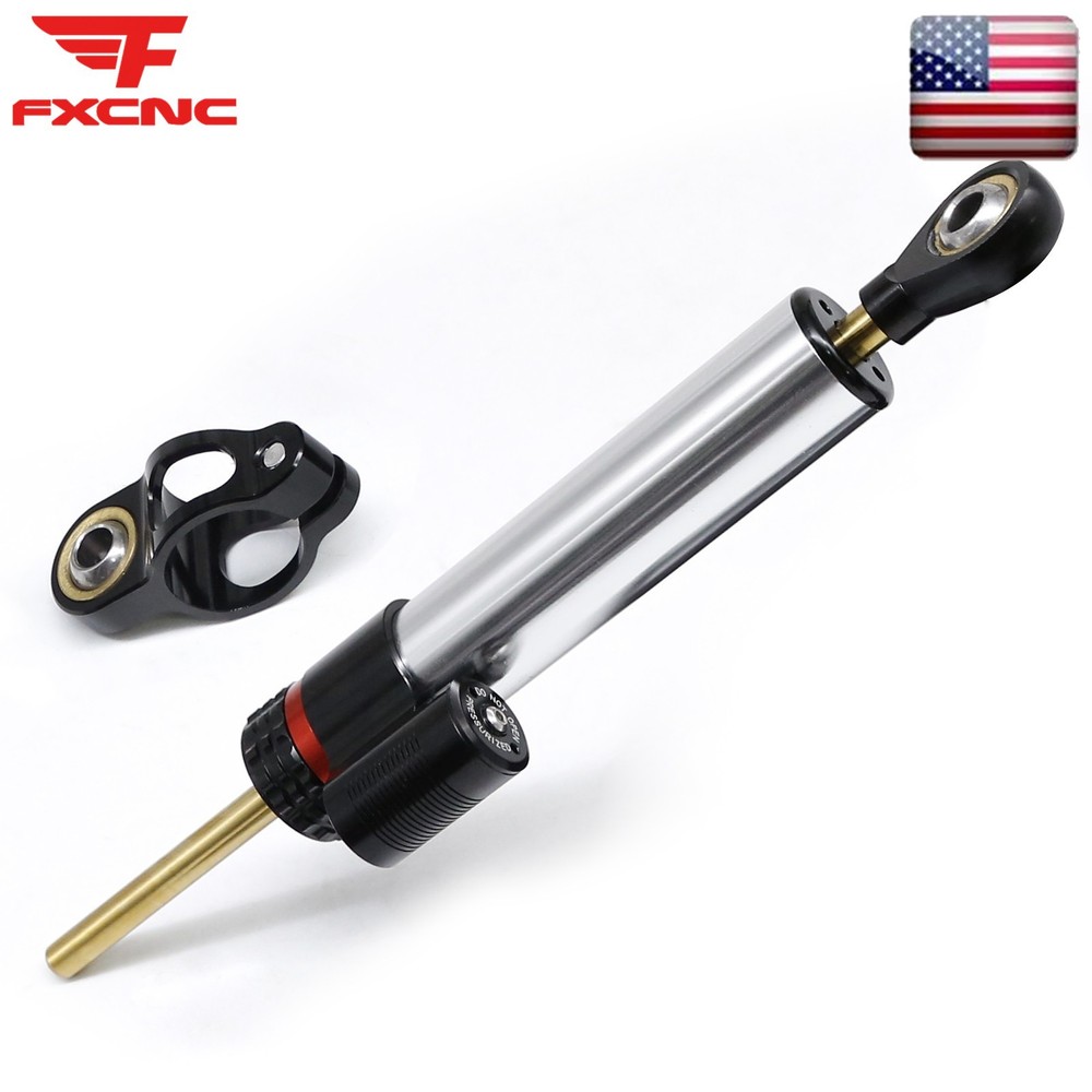 FXCNC Universal Steering Damper Linear Stabilizer Reversed Adjustable 255MM New
