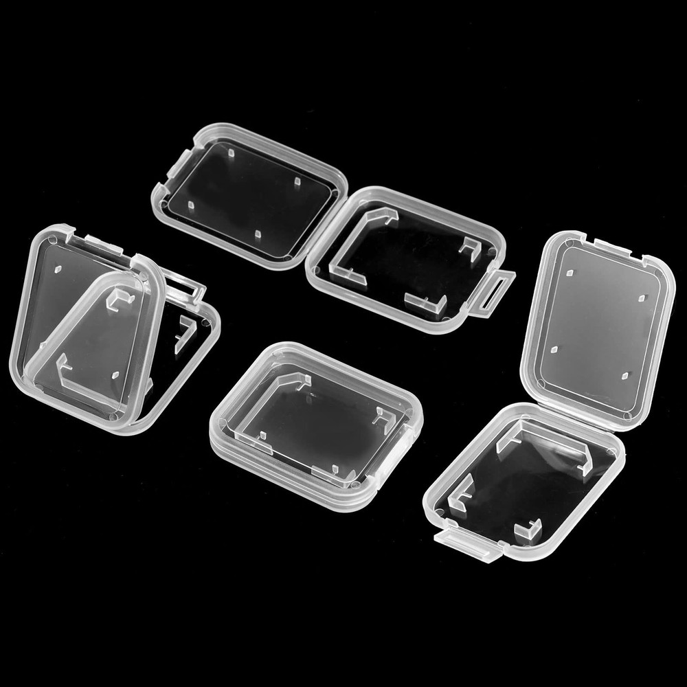 10 Pack Plastic Memory Card Case Storage Boxes Compatible with SD SDHC SDXC