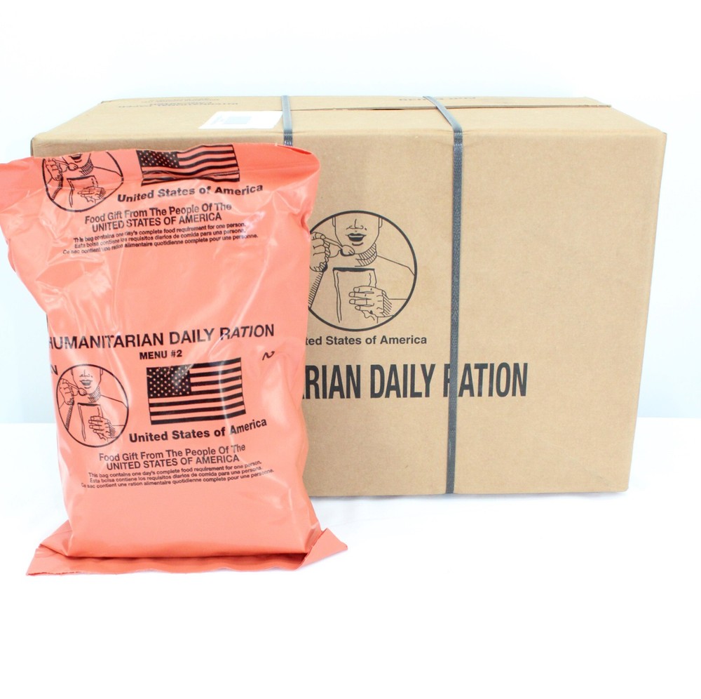 MRE - Wornick MRE 1Case - HUMANITARIAN DAILY RATION - RANDOM MENU - Date 10/2022