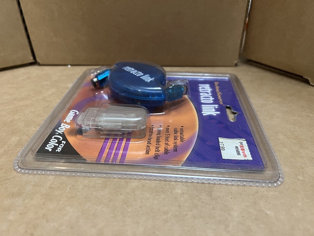 Vtg Rare New Gameboy Color Accessory TechnoSource Retracto Link Cable System