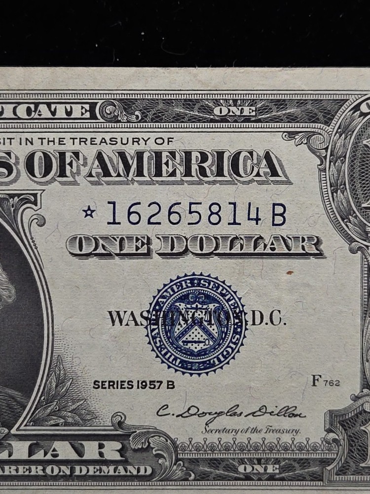 1957-B Silver Certificate Star Dollar 1.00 Nice