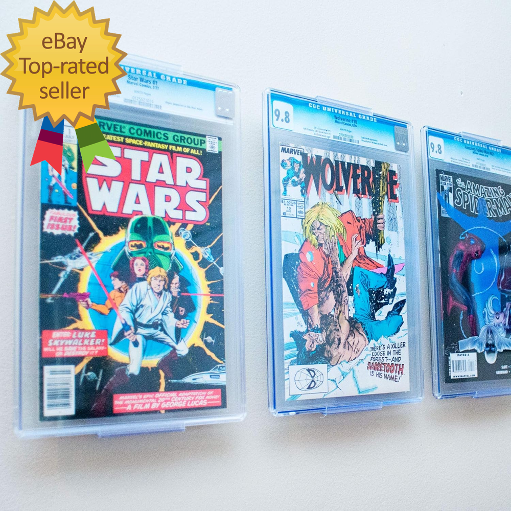 Comic Mount 5 Pack Comic Book Shelf Stand or Wall Mount Display Invisible