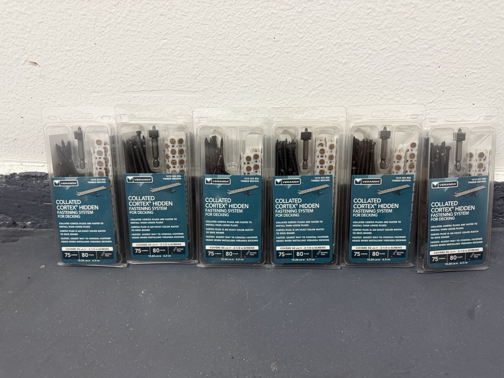 Veranda Collated Cortex Hidden Fastening System Decking 75 Screws *NEW* 6PACK