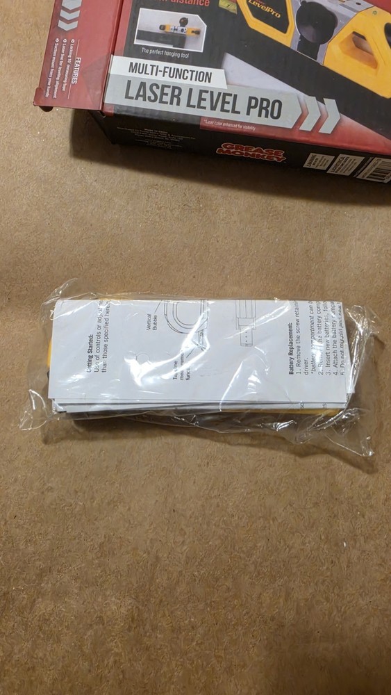 Grease Monkey Multi-function Laser Level Pro 32 Ft Beam Distance