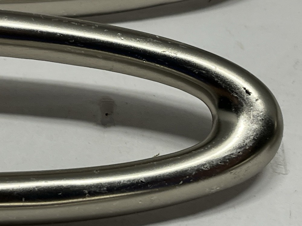 Vintage Lot (6) NOS Chrome Oval Fixed Drawer Pulls