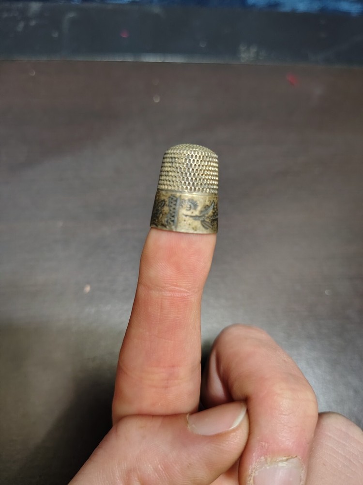 Vintage Sterling Size 9 Thimble 4.4G