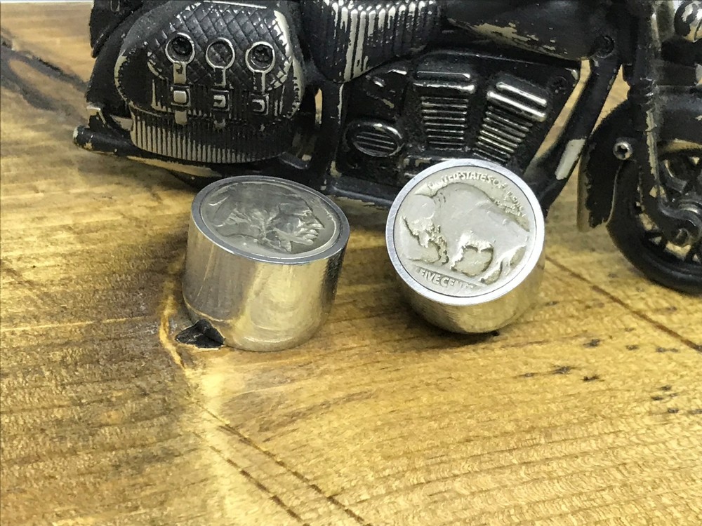 Authentic Indian/buffalo nickel volume and tone control guitar knobs.