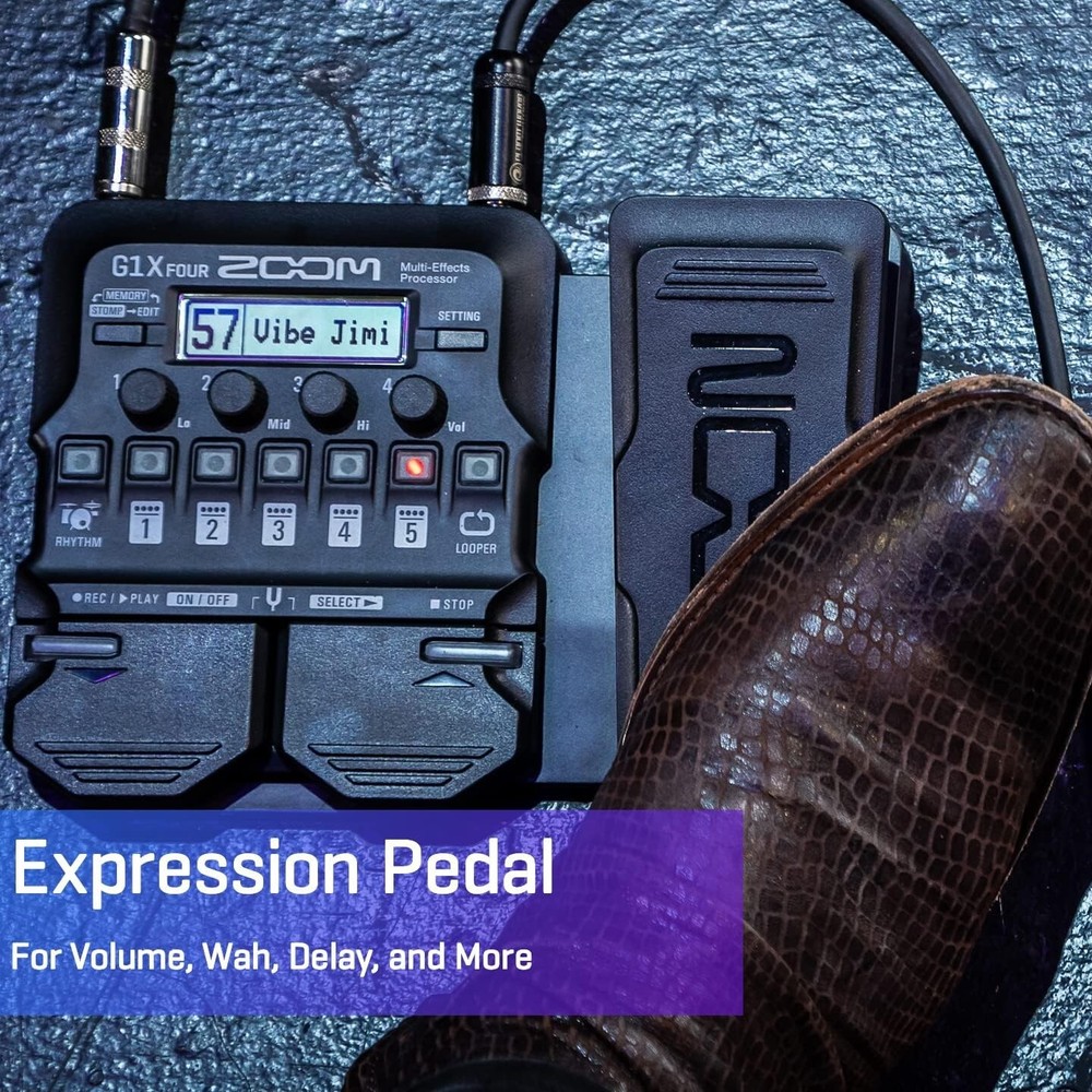 Battery-Powered Multi-Effects Processor with 70+ Sounds and Expression Pedal