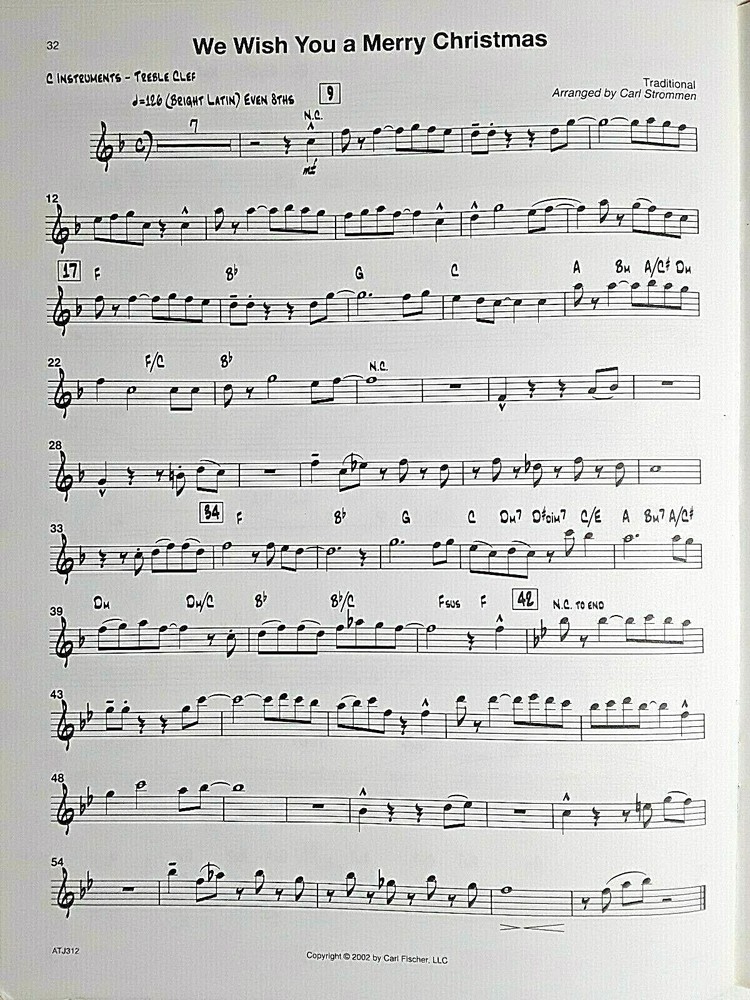 "Swing Into Christmas", For All 'C' Instruments, with Jazz Rhythm Section CD