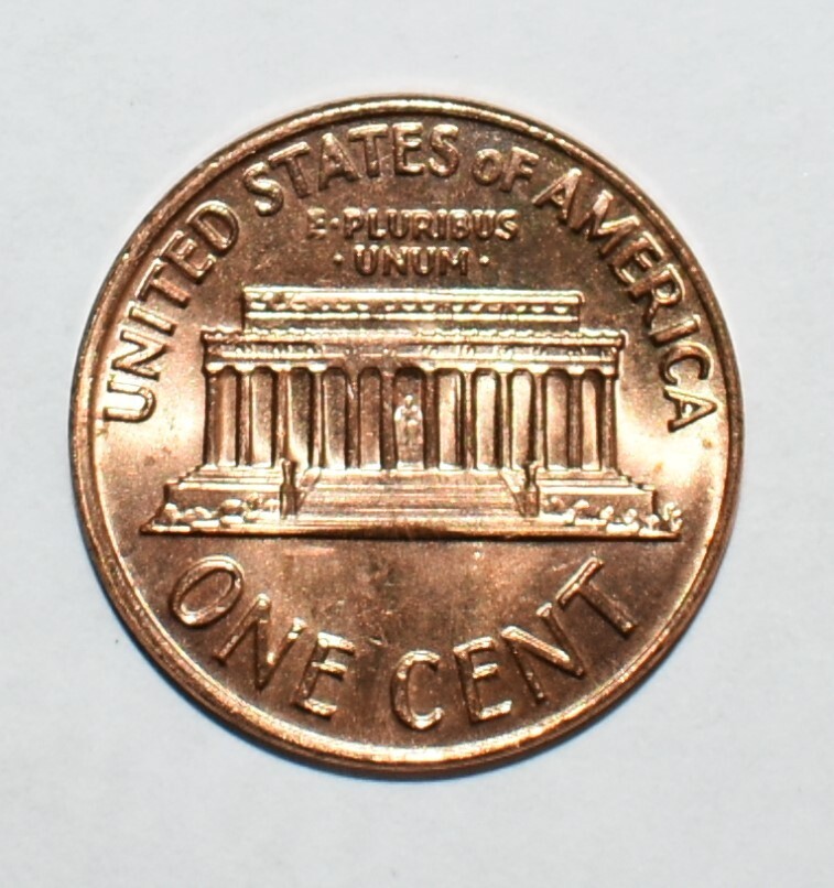 1972 D Lincoln Memorial Penny with Errors High Mint State Red