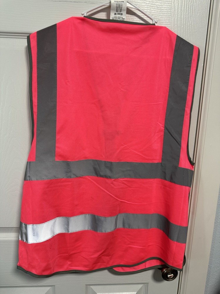 Ladies High Visibility Vest Pink Size Medium