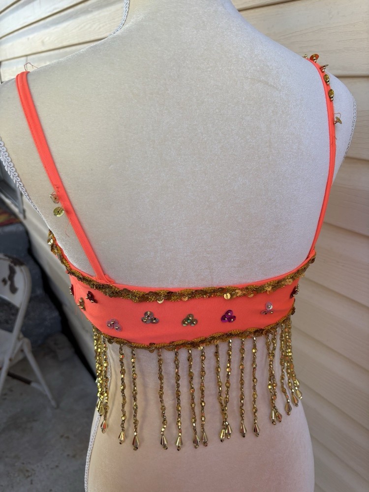 bollywood dance costume Orange Custome Size S-M