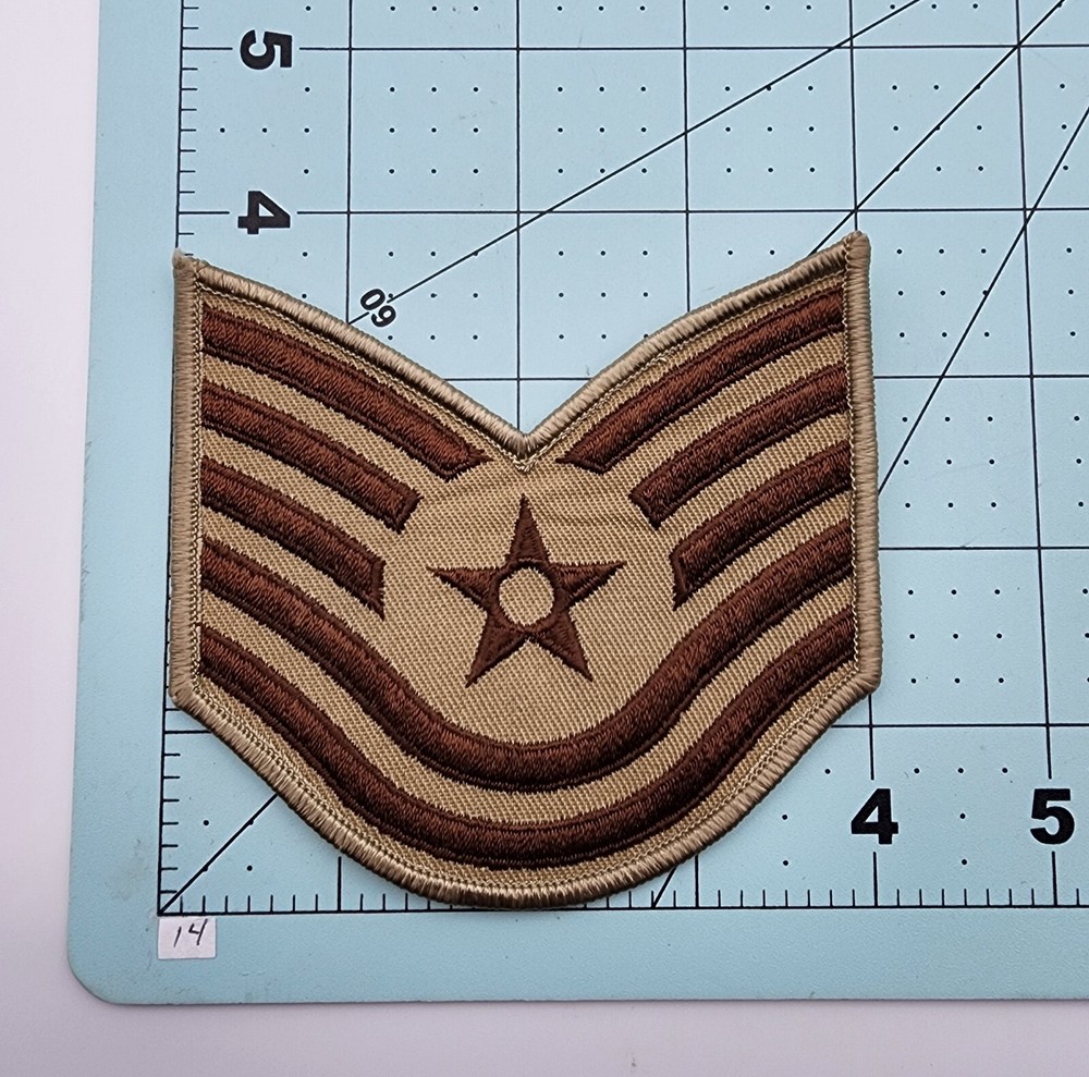 U.S. Air Force Technical Sergeant Desert Chevron Patch