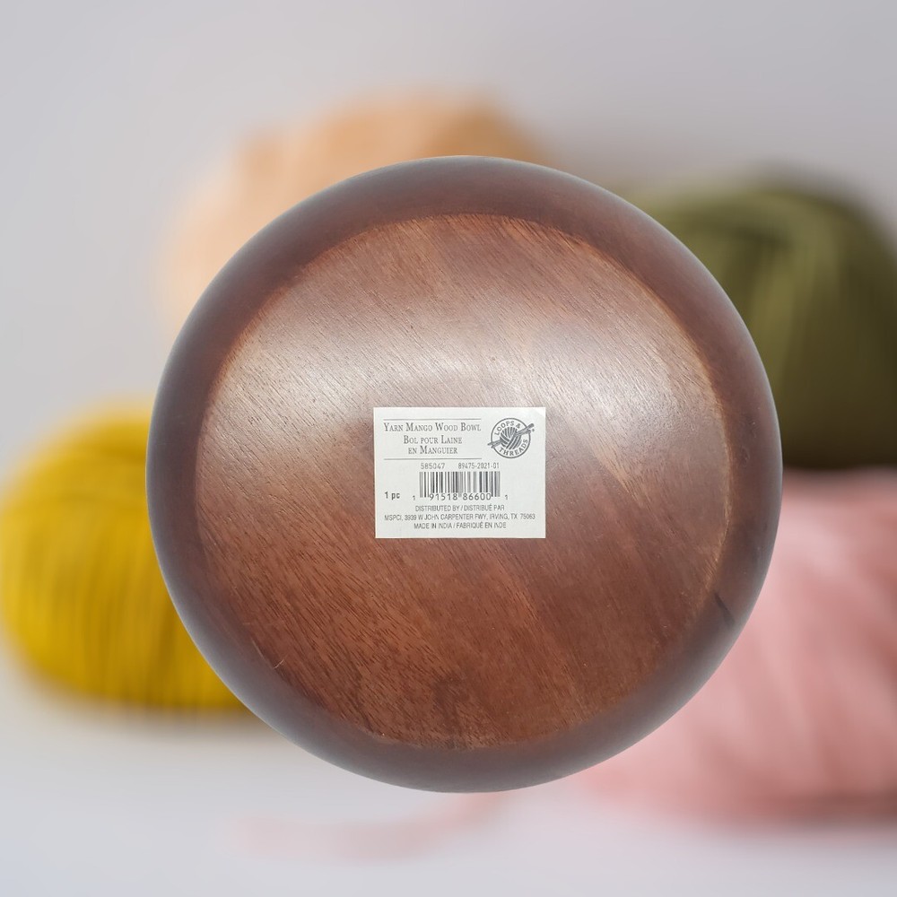 Loops & Threads Dark Mango Wood Bowl - Large