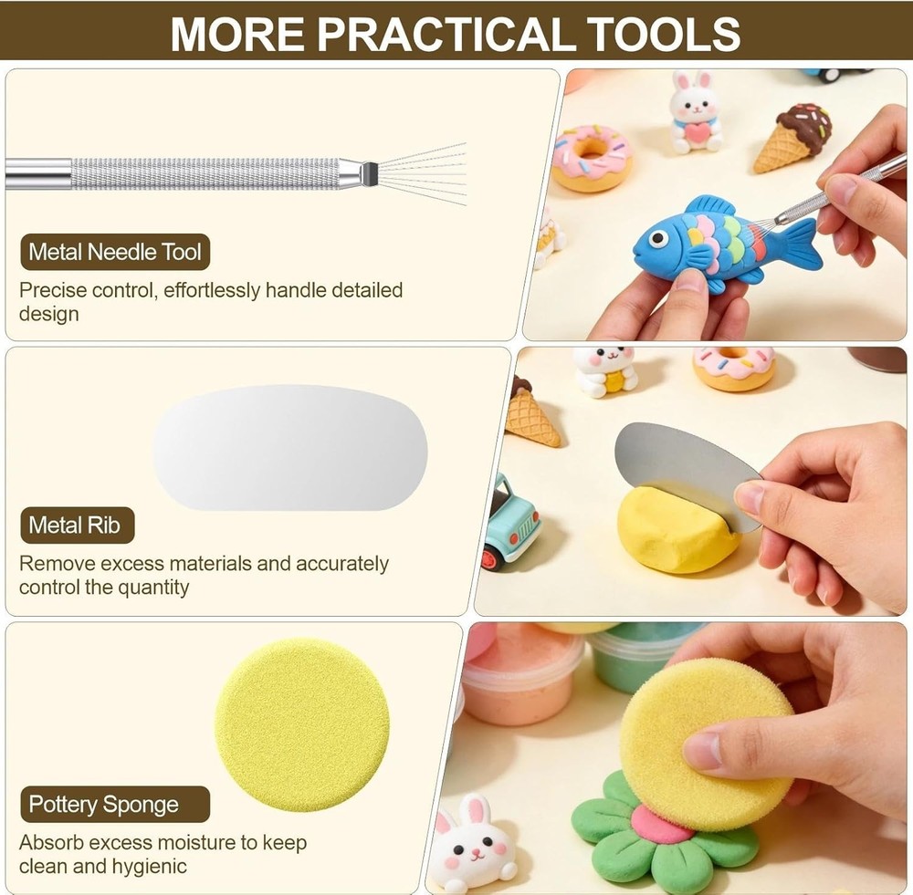 YEYETUO 27PCS Pottery Clay Sculpting Tools Kit